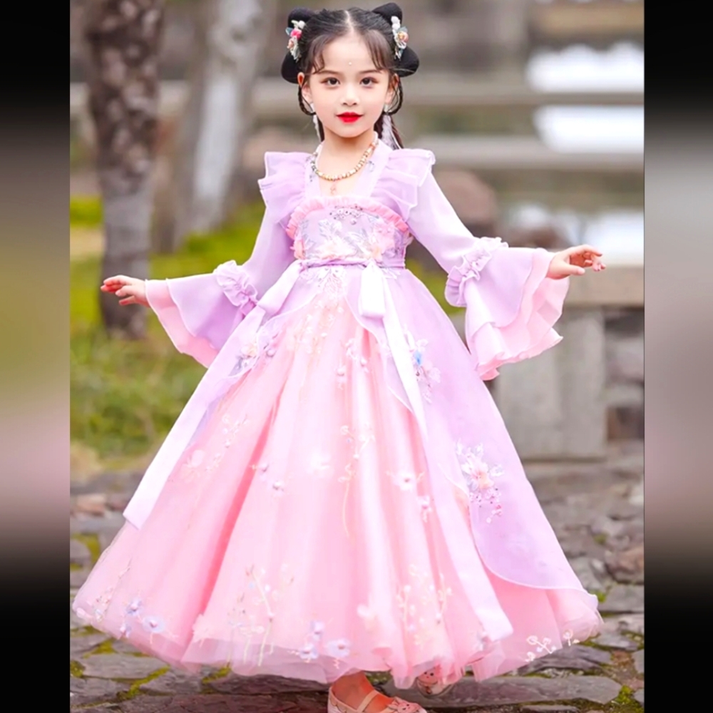 Lilac & Pink Asian Designed Dress